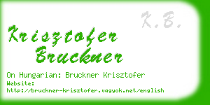 krisztofer bruckner business card